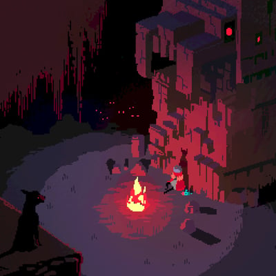 Disasterpeace - Hyper Light Drifter (Iam8bit, 8BIT-8026) · 4xLP · Pink / Blue Translucent / Green Translucent / Purple Translucent · Reissue