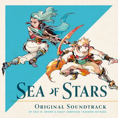 Eric W. Brown , Yasunori Mitsuda - Sea Of Stars Original Soundtrack (Iam8bit, 8bit-8195) · 2xLP · Blue [Lunar Marbled] / Orange [Solar Marbled] · Limited Edition, Numbered
