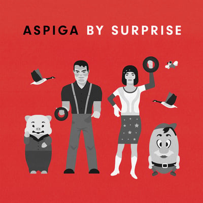 Aspiga / By Surprise - Aspiga / By Surprise (Asian Man Records, AM299) · 7" · Translucent Red · Limited Edition