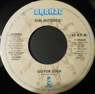 Kim Mitchell - Go For Soda / Called Off (Bronze, 7-99652) · 7"