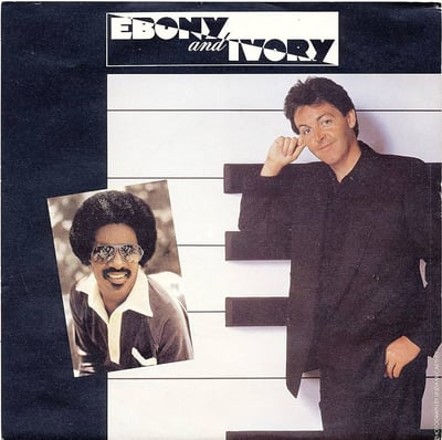 Paul McCartney - Ebony And Ivory (Columbia, 18-02860) · 7"