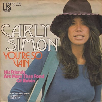 Carly Simon - You're So Vain (Elektra, E-45063) · 7" · Reissue