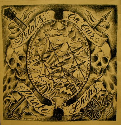 Pedals On Our Pirate Ships - Get Stoked! (Say-10, SAY-XXX) · 7" · Clear · Limited Edition