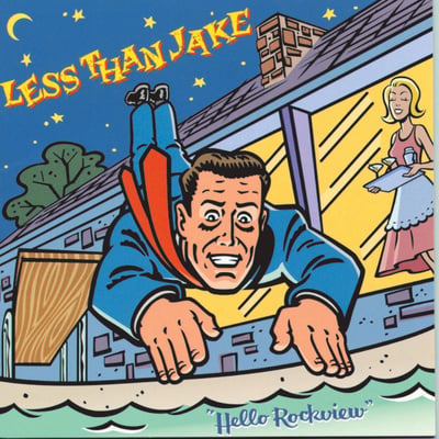 Less Than Jake - Hello Rockview (Smartpunk Records, SPREC1110) · 2xLP · Blue With White Splatter / Yellow With White Splatter · Reissue, Deluxe Edition