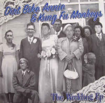 Dirt Bike Annie & The Kung Fu Monkeys - The Wedding EP (Whoa Oh Records, Whoa Oh 703) · 2x7" · Blue Clear