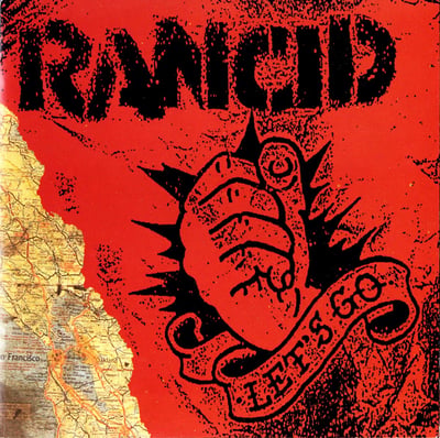 Rancid - Let's Go (Epitaph, 87361-1) · LP · Red With Black Galaxy · M/M · Limited Edition, Reissue