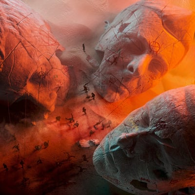 Muse - Will Of The People (Helium 3, 0190296383762) · LP · Red + Black Marble, Collector's Edition, Gatefold, 140g · M/M