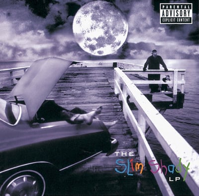 Eminem - The Slim Shady LP (Expanded Edition) (Interscope Records, 602456143058) · 3xLP · Blue / Orange / Green · M/M · Club Edition, Limited Edition, Numbered, Reissue