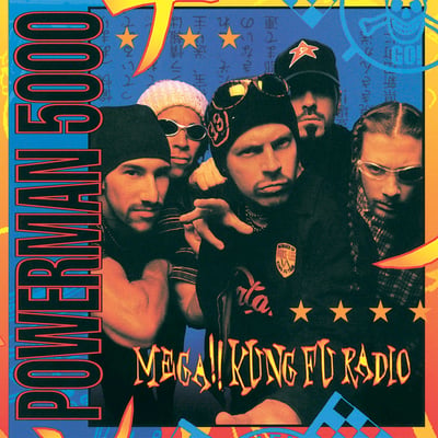 Powerman 5000 - Mega!! Kung Fu Radio (Real Gone Music, RGM-1608) · LP · Blue w/ Black Swirl · M/M · Reissue