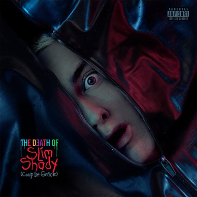 Eminem - The Death Of Slim Shady (Coup De Grâce) (Shady Records, 602468081470) · 2xLP · Blood Stain Clear, Alternate Artwork · M/M · Limited Edition