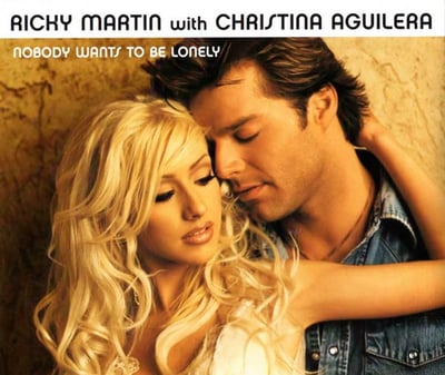 Ricky Martin With Christina Aguilera - Nobody Wants To Be Lonely (Columbia, 38-79573) · 7" · Media VG+