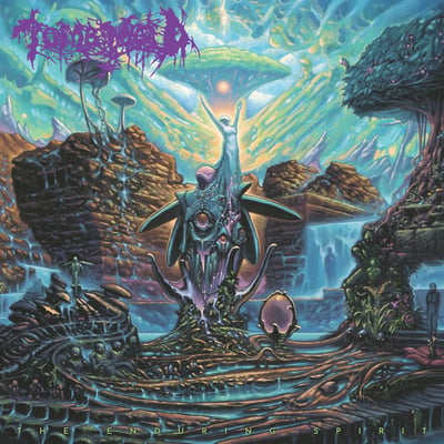 Tomb Mold - The Enduring Spirit (20 Buck Spin, SPIN200) · LP · Cyan/ Doublemint/ Black Merge W/ White Splatter · NM/NM
