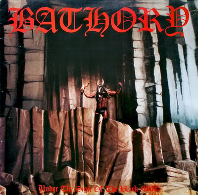 Bathory - Under The Sign Of The Black Mark (Black Mark Production, BMLP666-3) · LP · NM/NM · Reissue