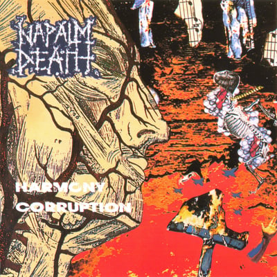 Napalm Death - Harmony Corruption (Earache, MOSH019LPUS) · LP · NM/NM · Reissue, Remastered