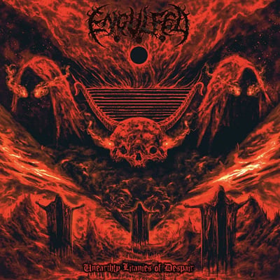 Engulfed - Unearthly Litanies Of Despair (Me Saco Un Ojo Records, MSUO-176) · LP · Red / Black · NM/NM · Limited Edition