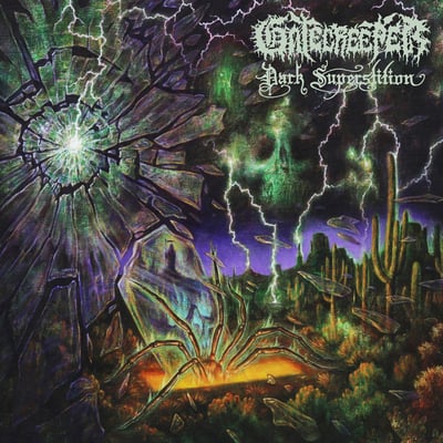 Gatecreeper - Dark Superstition (Nuclear Blast Records, NBR 7223) · LP · Green And White Swirl With Black Splatter · NM/NM · Limited Edition