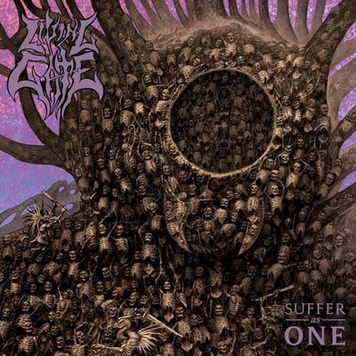 Living Gate - Suffer As One (Relapse Records, RR7577) · LP · Violet [Neon] And Bone White Galaxy · NM/NM