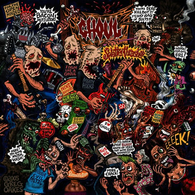 Ghoul - Splatterthrash (Tankcrimes, TC19) · LP · Crimson Carnage (Red w/ Black Splatter) · NM/NM · Club Edition, Limited Edition