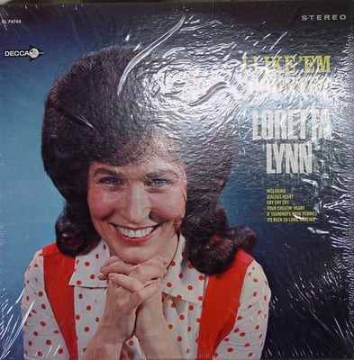 Loretta Lynn - I Like 'Em Country (Decca, DL74744) · LP · Pinckneyville pressing · VG/VG+