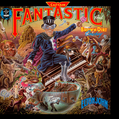 Elton John - Captain Fantastic And The Brown Dirt Cowboy (MCA Records, MCA-2142) · LP · Gloversville Pressing, Gatefold · VG/VG
