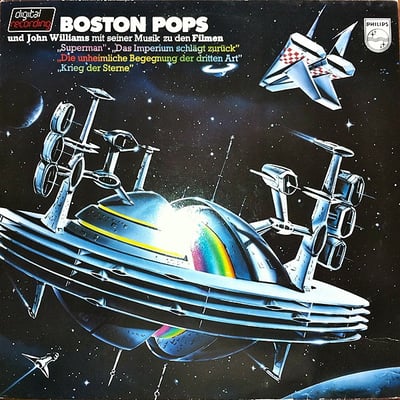 John Williams , Boston Pops Orchestra - Pops In Space (Philips, 9500 921) · LP