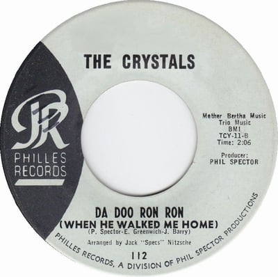The Crystals - Da Doo Ron Ron (When He Walked Me Home) (Philles Records, 112) · 7" · Media VG