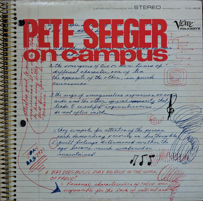 Pete Seeger - On Campus (Verve Folkways, FV 9009) · LP · VG+/VG+