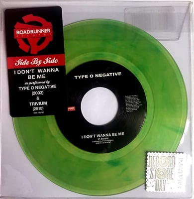 Type O Negative / Trivium - I Don't Wanna Be Me (Roadrunner Records, 1686-133747) · 7" · Green Marble · Record Store Day, Limited Edition
