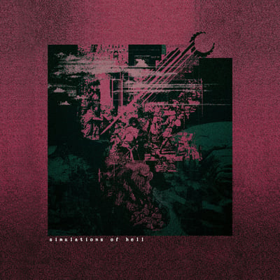 Serration - Simulations Of Hell (Daze, DAZE 053) · LP · Cloudy Clear w/ white and purple splatter