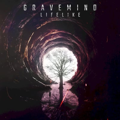 Gravemind - Lifelike (Not On Label (Gravemind Self-released), GM002) · 7" · Blue Translucent With Black & Purple Splatter · Limited Edition, Numbered