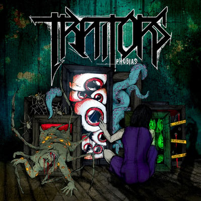 Traitors - Phobias (Not On Label (Traitors Self-released), TRAIT01) · LP · Purple & Black Haze · Limited Edition