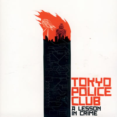 Tokyo Police Club - A Lesson In Crime / Smith EP (Paper Bag Records, PAPER020LPB) · LP · Orange/Red Smash · Limited Edition, Reissue
