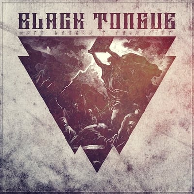 Black Tongue - Born Hanged / Falsifier (Redux) (Transcending Records, TR109V) · LP · Milky Clear w/ Black & Gold Splatter · Limited Edition