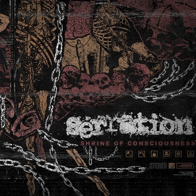 Serration - Shrine Of Consciousness (Wax Vessel, WV019JMI) · LP · Red Marble w/ Black Splatter [Golden Ash] · Limited Edition, Numbered, Remastered