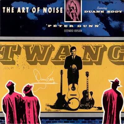 The Art Of Noise Featuring Duane Eddy - Peter Gunn (Extended Version) (China Records, WOKX 6) · 12" · Golden, Darker Cover
