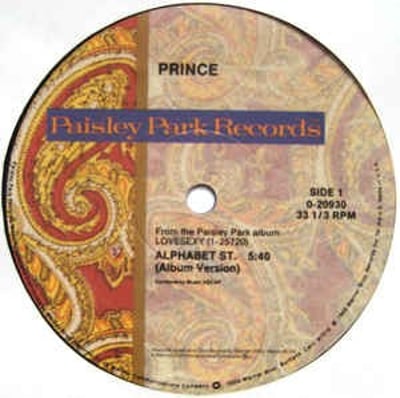 Prince - Alphabet St. (Paisley Park, 0-20930) · 12" · Allied Record Company Pressing