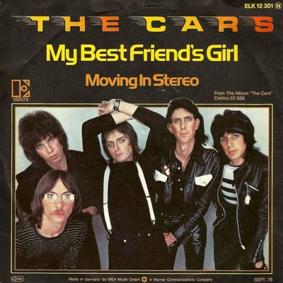 The Cars - My Best Friend's Girl / Moving In Stereo (Elektra, R7 45537) · 7" · Picture Disc, Reissue
