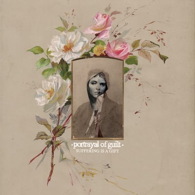 portrayal of guilt - Suffering Is A Gift (Closed Casket Activities, CCA066) · 12" · Olive Green & Pink Mix · VG+/VG+ · Etched, Limited Edition
