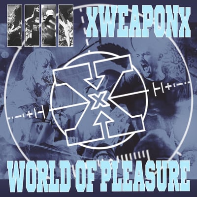 XweaponX / World Of Pleasure - Weapon Of Pleasure (Daze, DAZE055) · 12" · White inside Transparent Blue w/ Orange Splatter · M/M