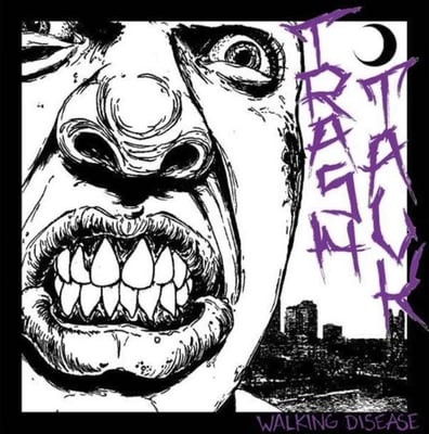 Trash Talk - Walking Disease (Six Feet Under Records, SFU009) · 7" · White/Purple · Repress