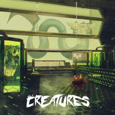 Creatures / Downpresser - Split (Fineprint Records, FPR-002) · 7" · Clear