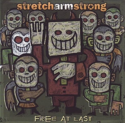 Stretch Arm Strong - Free At Last (Iodine Recordings, IOD-92) · LP · Clear with Rainbow Splatter (Noise Cult Splatter) · M/M · Limited Edition, Reissue, Remastered