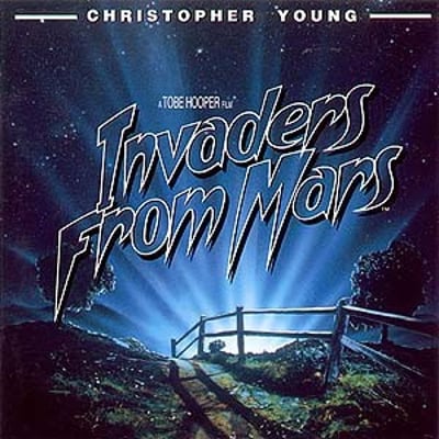 Christopher Young - Invaders From Mars (1984 Publishing, 1984-005) · 7" · Green Marble [Antifreeze Green] · Record Store Day, Limited Edition