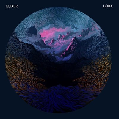 Elder - Lore (Armageddon Shop, Armageddon Shop 009) · 2xLP · Pink/Blue/Purple merge · Repress