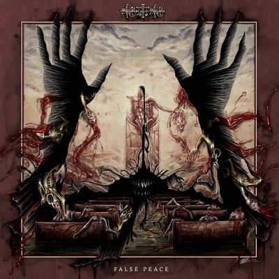 Aseitas - False Peace (Translation Loss Records, TL1661-V4) · 2xLP · Neon Violet, Metallic Gold And Bone White Three Color Merge With Splatter · Limited Edition