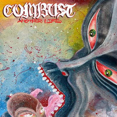 Combust - Another Life (Triple-B Records, TBR-229) · LP · Highlighter Yellow w/Sky Blue Splatter · Limited Edition, Reissue
