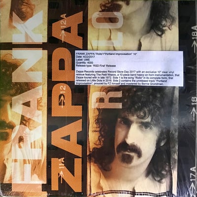 Frank Zappa - Rollo (Zappa Records, BPR 1230) · 10" · Clear · Record Store Day, Limited Edition, Numbered