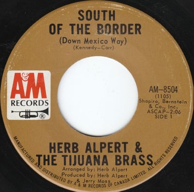 Herb Alpert & The Tijuana Brass - South Of The Border (A&M Records, SP 108) · LP · Terre Haute Press