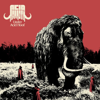 Acid Mammoth - Under Acid Hoof (Heavy Psych Sounds, HPS115RLPC4) · LP · Pink Neon / Transparent Yellow / Blue [Tri-Color Striped], Gatefold · Limited Edition, Repress