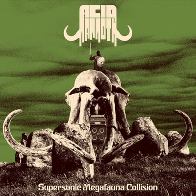 Acid Mammoth - Supersonic Megafauna Collision (Heavy Psych Sounds, HPS299) · LP · White/Green/Orange Swirl · Limited Edition